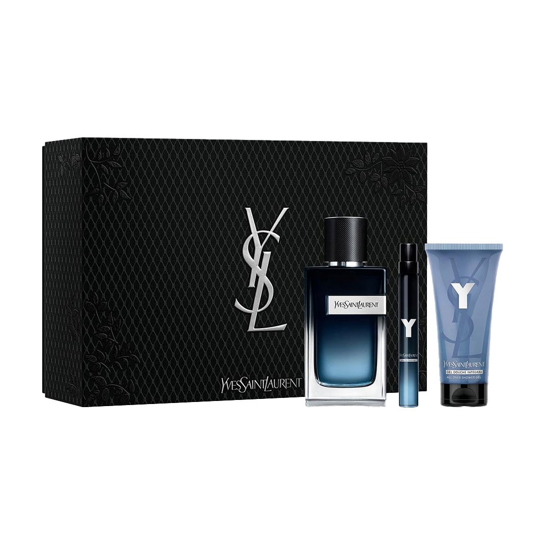 Парфумований набір Yves Saint Laurent Y чоловічий (парфумована вода, 100 мл + гель для душу, 50 мл + парфумована вода, 10 мл)
